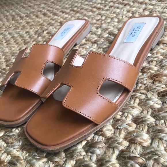 Steve Madden Hadyn Leather Slide Sandal. Size 8 - Picture 4 of 14